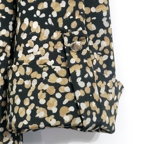 Cocomo Womens Roll Tab Sleeve Popover Top Size XL Art To Wear Speckled Print - Picture 4 of 9